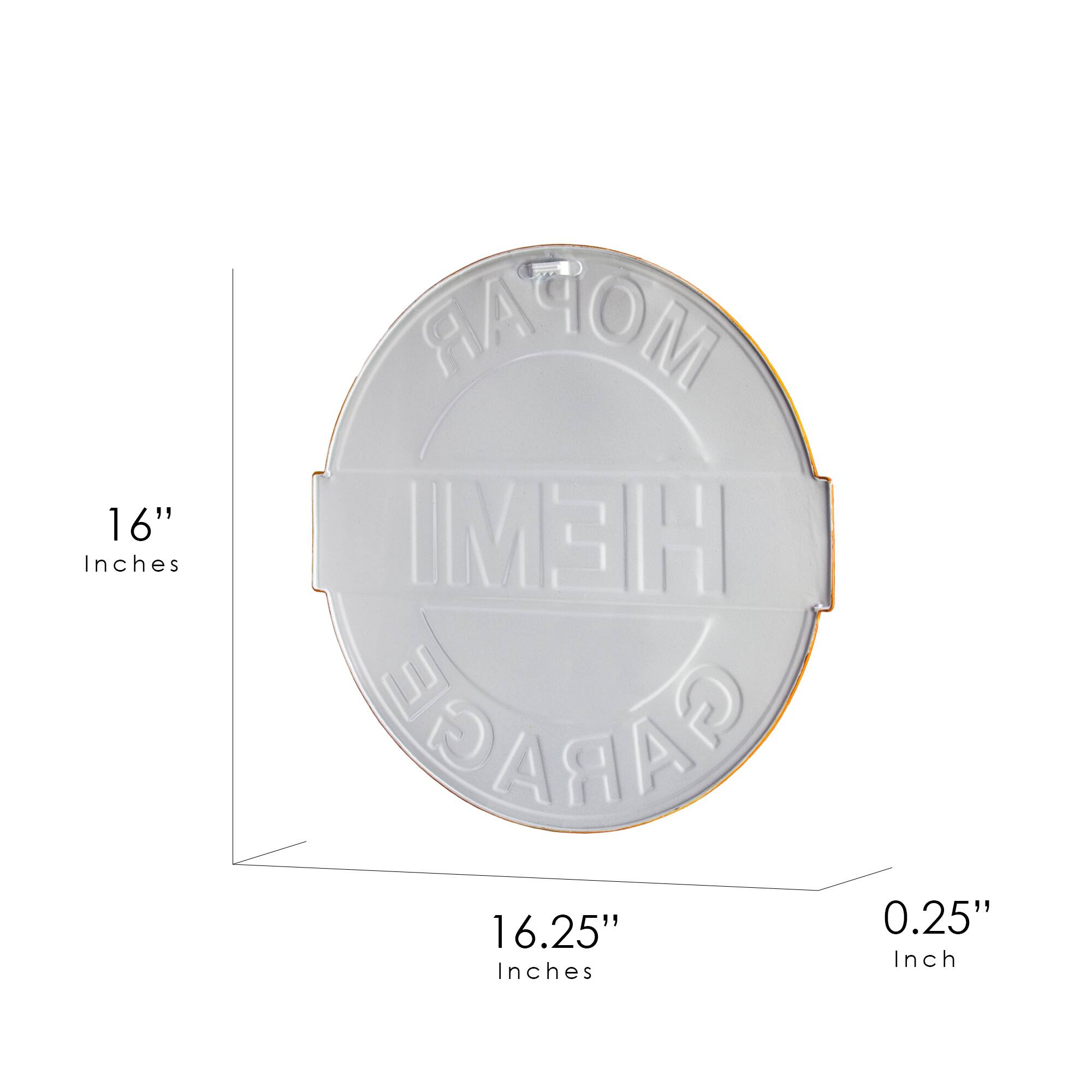 American Art Décor™ 16.25" Mopar HEMI® Garage Embossed Metal Wall Sign